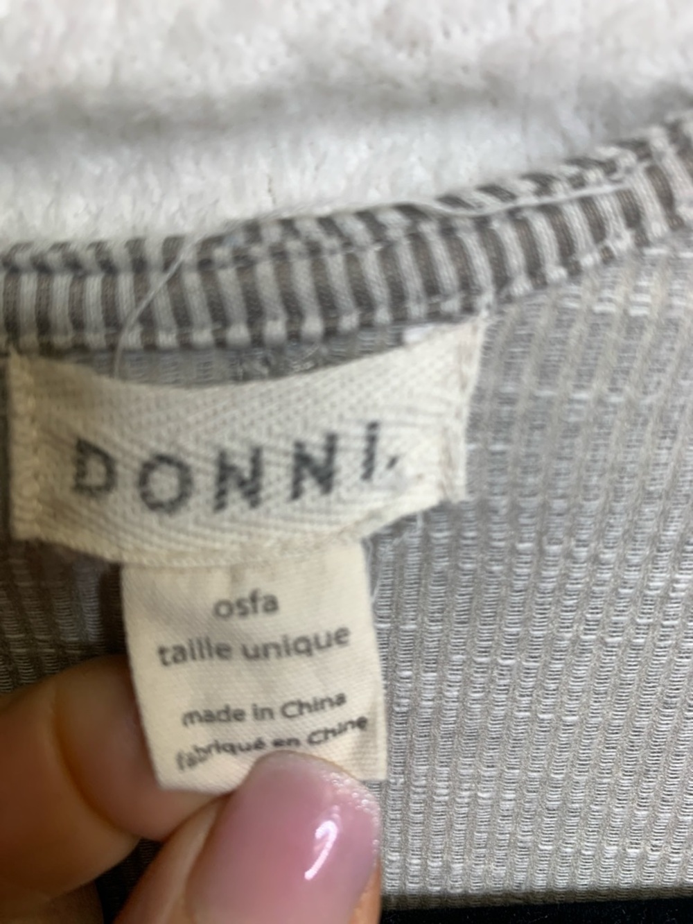 DONNI. Light Gray Ribbed Open Cardigan - Picture 2 of 3